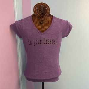In Your Dreams…Purple V-neck Short Sleeve Shirt NWOT